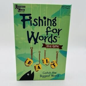University Games FISHING FOR WORDS Dice Game Educational Complete. Fun Game!